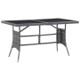 Mesa de jardín ratán sintético gris 140x80x74 cm de , Mesas de jardín - Ref: Foro24-318716, Precio: 119,31 €, Descuento: %