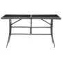 Mesa de jardín ratán sintético gris 140x80x74 cm de , Mesas de jardín - Ref: Foro24-318716, Precio: 126,01 €, Descuento: %