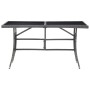 Mesa de jardín ratán sintético gris 140x80x74 cm de , Mesas de jardín - Ref: Foro24-318716, Precio: 119,31 €, Descuento: %