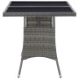 Mesa de jardín ratán sintético gris 140x80x74 cm de , Mesas de jardín - Ref: Foro24-318716, Precio: 119,31 €, Descuento: %