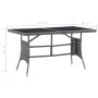 Mesa de jardín ratán sintético gris 140x80x74 cm de , Mesas de jardín - Ref: Foro24-318716, Precio: 126,01 €, Descuento: %