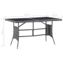Mesa de jardín ratán sintético gris 140x80x74 cm de , Mesas de jardín - Ref: Foro24-318716, Precio: 119,31 €, Descuento: %