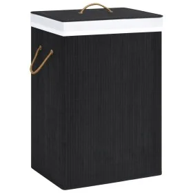 Cesto de la ropa sucia de bambú 2 secciones negro 72 l de vidaXL, Cestas para ropa - Ref: Foro24-320745, Precio: 35,17 €, Des...