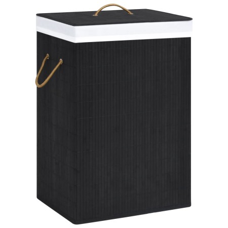 Cesto de la ropa sucia de bambú 2 secciones negro 72 l de vidaXL, Cestas para ropa - Ref: Foro24-320745, Precio: 29,38 €, Des...