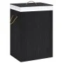 Cesto de la ropa sucia de bambú 2 secciones negro 72 l de vidaXL, Cestas para ropa - Ref: Foro24-320745, Precio: 35,17 €, Des...