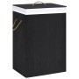 Cesto de la ropa sucia de bambú 2 secciones negro 72 l de vidaXL, Cestas para ropa - Ref: Foro24-320745, Precio: 29,38 €, Des...