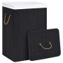Cesto de la ropa sucia de bambú 2 secciones negro 72 l de vidaXL, Cestas para ropa - Ref: Foro24-320745, Precio: 29,38 €, Des...