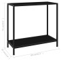 Mesa de consola negro vidrio templado 80x35x75 cm en Mesas auxiliares | Comprar online en Foru.es