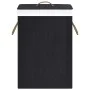 Cesto de la ropa sucia de bambú 2 secciones negro 72 l de vidaXL, Cestas para ropa - Ref: Foro24-320745, Precio: 35,17 €, Des...