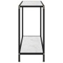 Mesa de consola blanco vidrio templado 80x35x75 cm en Mesas auxiliares | Comprar online en Foru.es