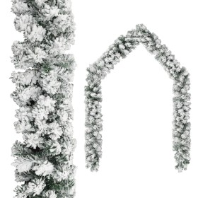 Guirnalda de Navidad con nieve flocada verde 10 m PVC de vidaXL, Adornos festivos - Ref: Foro24-320968, Precio: 60,44 €, Desc...
