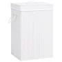Cesta para la ropa sucia de bambú de una sección blanca de vidaXL, Cestas para ropa - Ref: Foro24-320751, Precio: 35,40 €, De...