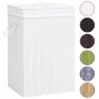 Cesta para la ropa sucia de bambú de una sección blanca de vidaXL, Cestas para ropa - Ref: Foro24-320751, Precio: 35,40 €, De...