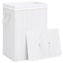 Cesta para la ropa sucia de bambú de una sección blanca de vidaXL, Cestas para ropa - Ref: Foro24-320751, Precio: 32,07 €, De...