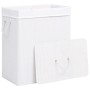 Cesto de la ropa sucia de bambú 2 secciones blanco 100 l de vidaXL, Cestas para ropa - Ref: Foro24-320744, Precio: 33,86 €, D...