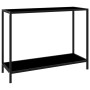 Mesa de consola negro vidrio templado 100x35x75 cm en Mesas auxiliares | Comprar online en Foru.es