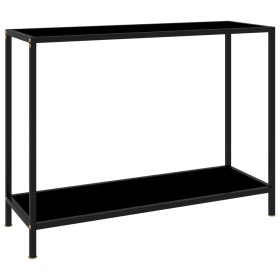 Mesa de consola negro vidrio templado 100x35x75 cm en Mesas auxiliares | Comprar online en Foru.es