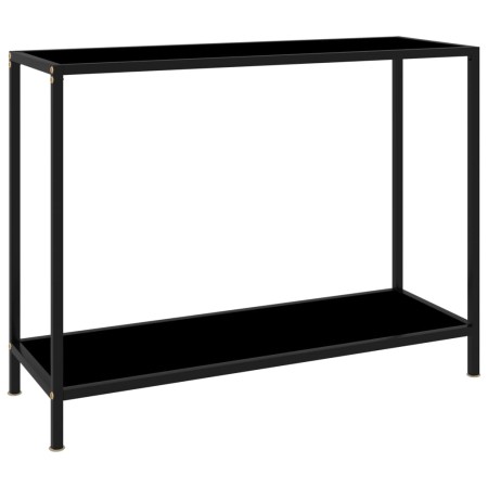 Mesa de consola negro vidrio templado 100x35x75 cm en Mesas auxiliares | Comprar online en Foru.es
