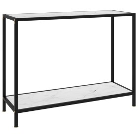 Mesa de consola blanco vidrio templado 100x35x75 cm en Mesas auxiliares | Comprar online en Foru.es