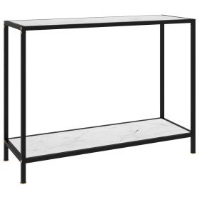 Mesa de consola blanco vidrio templado 100x35x75 cm en Mesas auxiliares | Comprar online en Foru.es