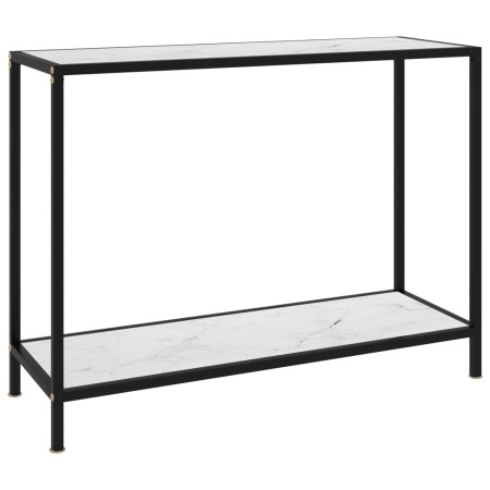 Mesa de consola blanco vidrio templado 100x35x75 cm en Mesas auxiliares | Comprar online en Foru.es