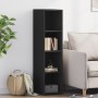 Aparador alto madera de ingeniería negro 30x41x124 cm de , Aparadores - Ref: Foro24-846377, Precio: 59,13 €, Descuento: %