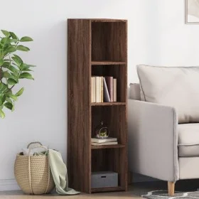 Aparador alto madera de ingeniería marrón roble 30x41x124 cm de , Aparadores - Ref: Foro24-846382, Precio: 53,19 €, Descuento: %