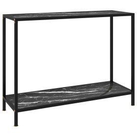 Mesa de consola negro vidrio templado 100x35x75 cm en Mesas auxiliares | Comprar online en Foru.es
