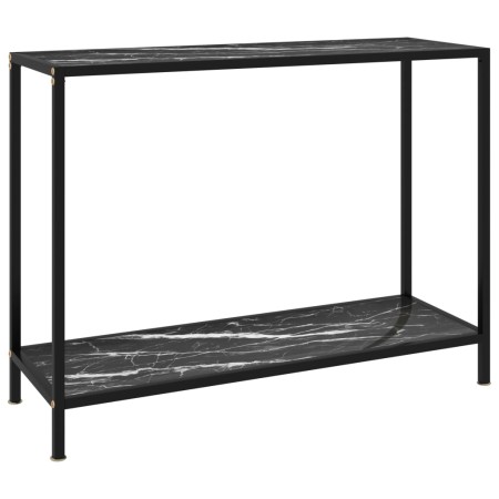 Mesa de consola negro vidrio templado 100x35x75 cm en Mesas auxiliares | Comprar online en Foru.es