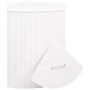 Cesto para la ropa sucia de esquina bambú blanco 60 L de vidaXL, Cestas para ropa - Ref: Foro24-320763, Precio: 51,65 €, Desc...