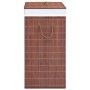 Cesto de la ropa sucia de bambú 2 secciones marrón 100 l de vidaXL, Cestas para ropa - Ref: Foro24-320748, Precio: 30,69 €, D...