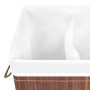 Cesto de la ropa sucia de bambú 2 secciones marrón 100 l de vidaXL, Cestas para ropa - Ref: Foro24-320748, Precio: 30,69 €, D...