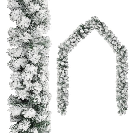 Guirnalda de Navidad con nieve flocada verde 5 m PVC de vidaXL, Adornos festivos - Ref: Foro24-320967, Precio: 42,66 €, Descu...