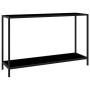 Mesa de consola negro vidrio templado 120x35x75 cm en Mesas auxiliares | Comprar online en Foru.es