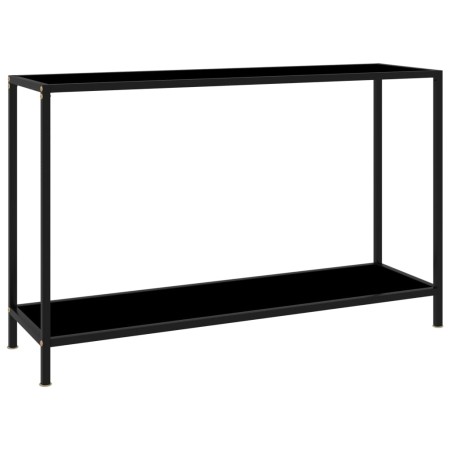 Mesa de consola negro vidrio templado 120x35x75 cm en Mesas auxiliares | Comprar online en Foru.es
