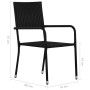 Sillas comedor de jardín apilables 2 uds ratán sintético negro de , Sillas de jardín - Ref: Foro24-318698, Precio: 74,15 €, D...