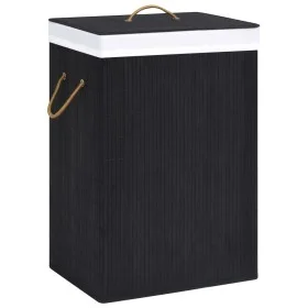 Cesta para la ropa sucia de bambú de una sección negra de vidaXL, Cestas para ropa - Ref: Foro24-320757, Precio: 31,45 €, Des...