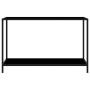 Mesa de consola negro vidrio templado 120x35x75 cm en Mesas auxiliares | Comprar online en Foru.es
