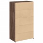 Aparador alto madera de ingeniería marrón roble 70x41x124 cm de , Aparadores - Ref: Foro24-846410, Precio: 84,35 €, Descuento: %