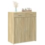 Aparador de madera contrachapada roble Sonoma 80x42,5x93 cm de , Aparadores - Ref: Foro24-3281471, Precio: 150,06 €, Descuent...