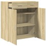 Aparador de madera contrachapada roble Sonoma 80x42,5x93 cm de , Aparadores - Ref: Foro24-3281471, Precio: 150,06 €, Descuent...