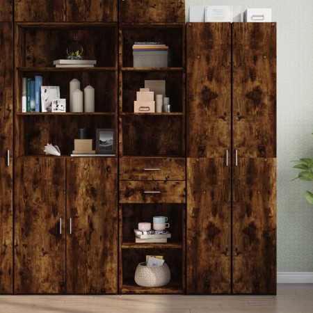 Aparador de madera de ingeniería roble ahumado 45x42,5x185 cm de , Aparadores - Ref: Foro24-3281452, Precio: 116,23 €, Descue...