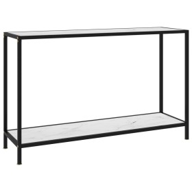 Mesa de consola blanco vidrio templado 120x35x75 cm en Mesas auxiliares | Comprar online en Foru.es