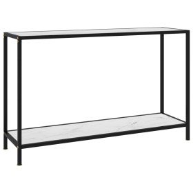Mesa de consola blanco vidrio templado 120x35x75 cm en Mesas auxiliares | Comprar online en Foru.es