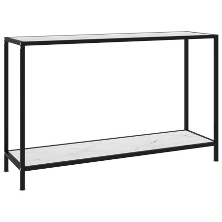 Mesa de consola blanco vidrio templado 120x35x75 cm en Mesas auxiliares | Comprar online en Foru.es