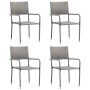 Sillas comedor de jardín apilables 4 uds ratán sintético gris de , Sillas de jardín - Ref: Foro24-318721, Precio: 95,88 €, De...