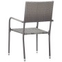 Sillas comedor de jardín apilables 4 uds ratán sintético gris de , Sillas de jardín - Ref: Foro24-318721, Precio: 95,88 €, De...