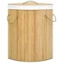 Cesto para la ropa sucia de esquina bambú 60 L de vidaXL, Cestas para ropa - Ref: Foro24-320759, Precio: 35,88 €, Descuento: %