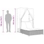 Tumbona doble con techo y cortinas ratán sintético negro de , Tumbonas - Ref: Foro24-368099, Precio: 251,47 €, Descuento: %