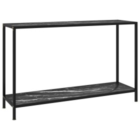 Mesa de consola negro vidrio templado 120x35x75 cm en Mesas auxiliares | Comprar online en Foru.es